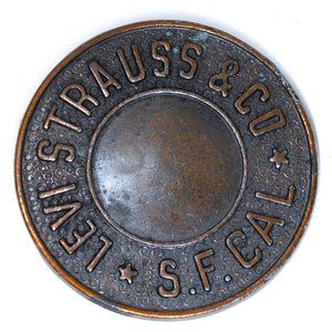 Levi's Men’s Vintage Solid Brass Belt Buckle Original Classic Emblem Collectible